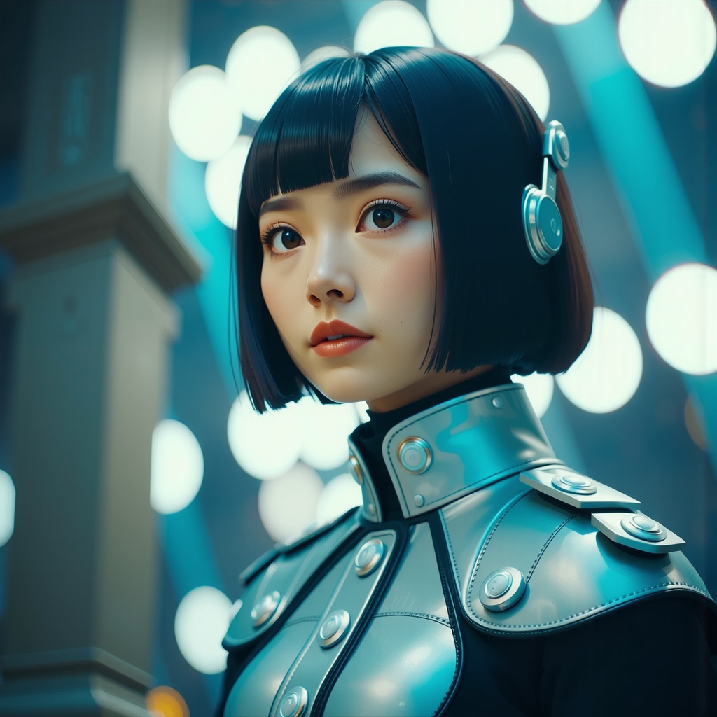 Shuttle Jaguar - Atompunk girl in hyper-detailed CG art.
