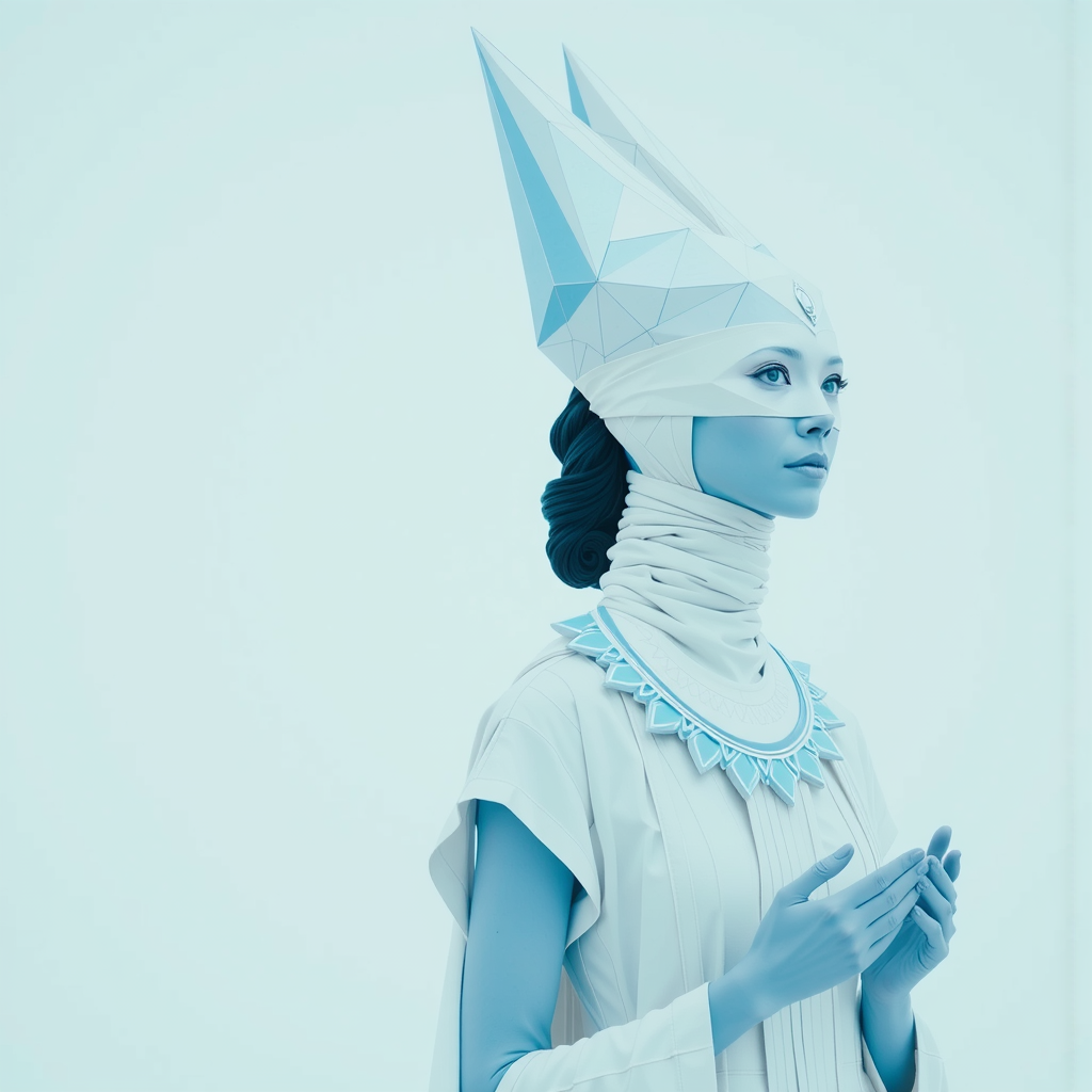 Shuttle Jaguar - Lemurian priestess in icy environment.