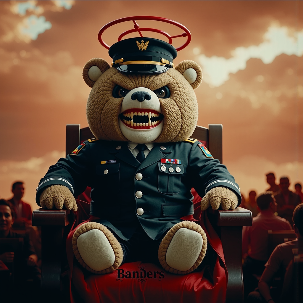 Shuttle Jaguar - Teddy bear in military uniform.