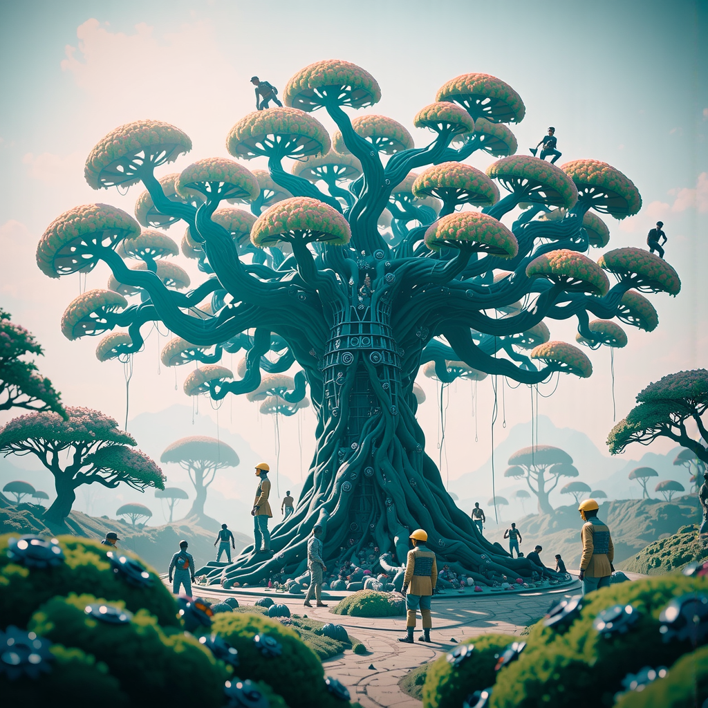 Shuttle Jaguar - Cyberpunk alien tree of life.