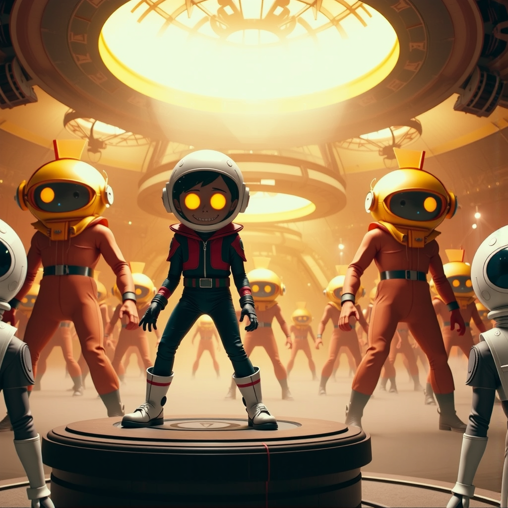 Shuttle Jaguar - Morty in a spacesuit fights monsters.