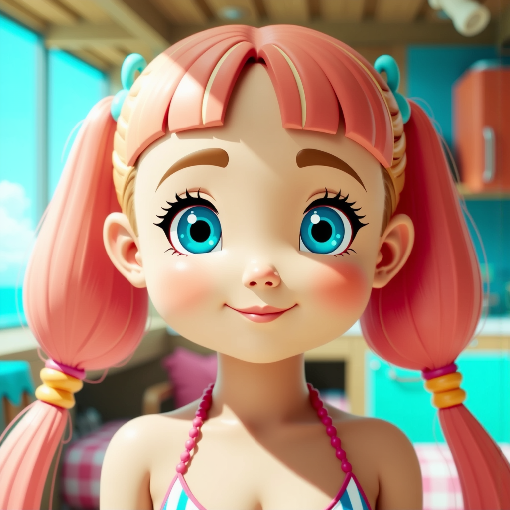 Shuttle Jaguar - Cute girl in a bikini portrait.