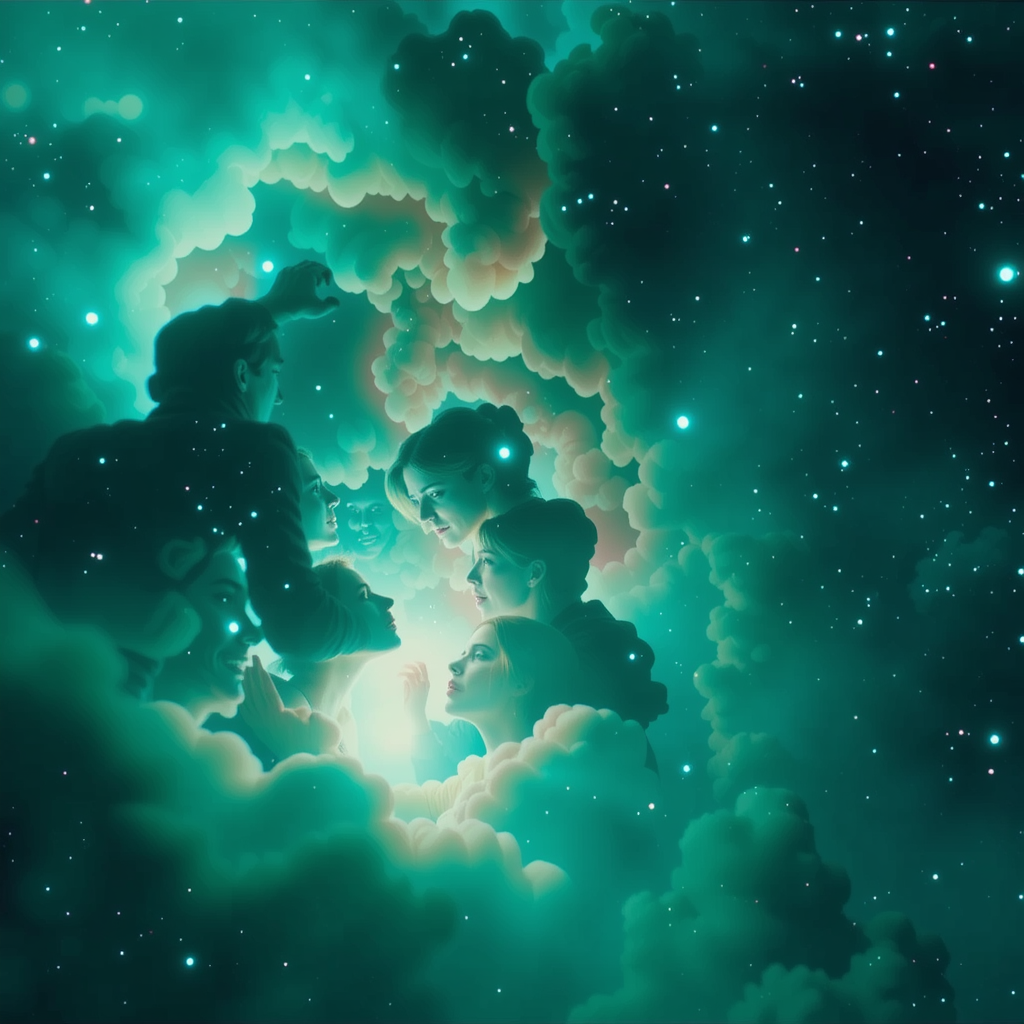 Shuttle Jaguar - a nebula in the night sky, hubble space telescope, astral photography