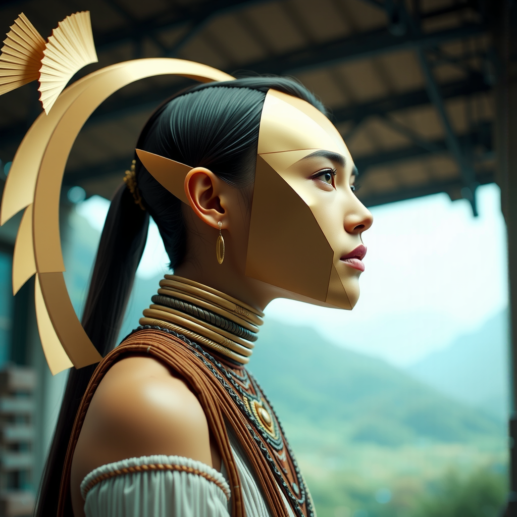 Shuttle Jaguar - Priestess in ornate headdress