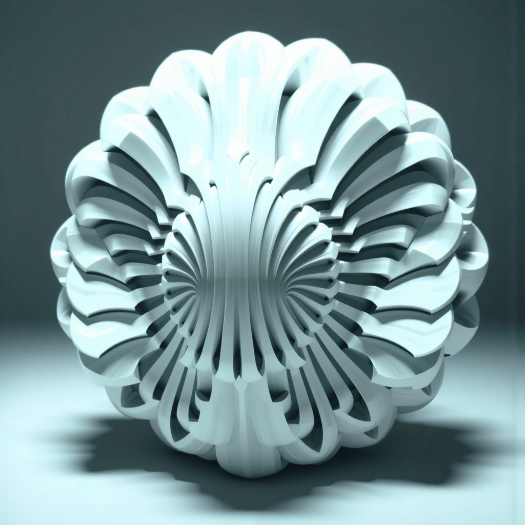 Shuttle Jaguar - Fractal being marble sculpture
