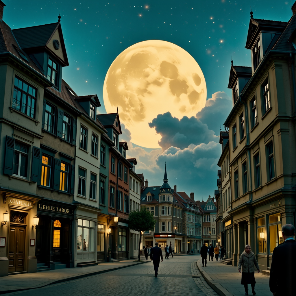 Shuttle Jaguar - Matte painting of moon exploding at night.