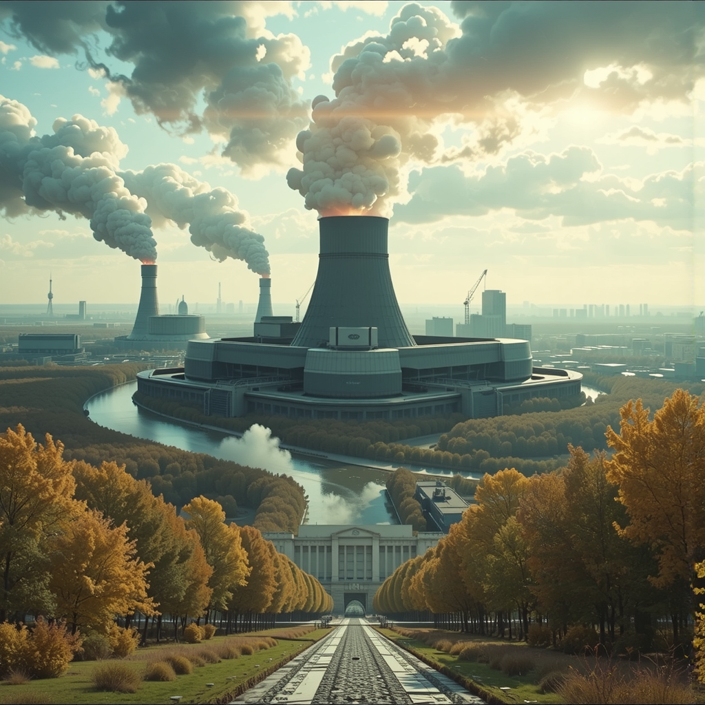 Shuttle Jaguar - A digital painting of Chernobyl landscape.
