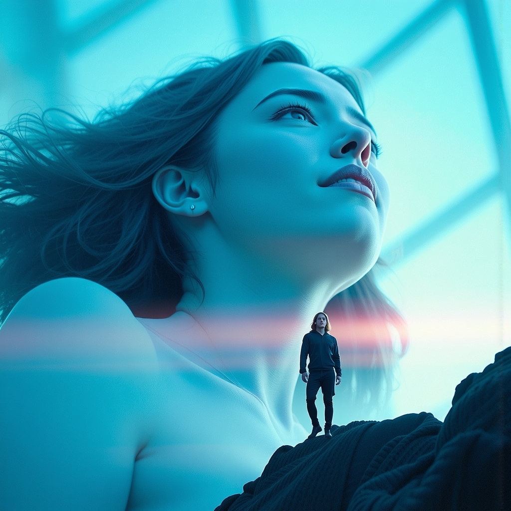 Shuttle Jaguar - Girl in a futuristic cityscape