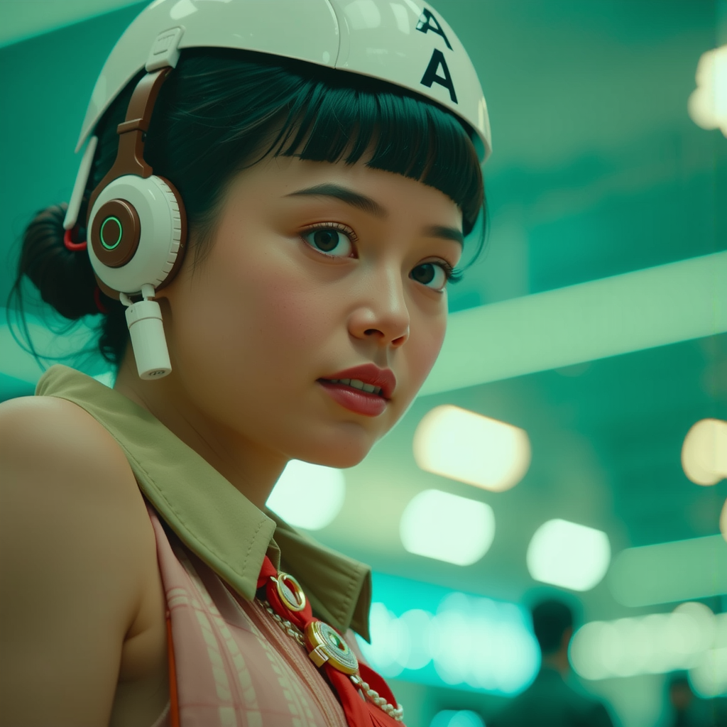 Shuttle Jaguar - A young girl with sci-fi aesthetic.