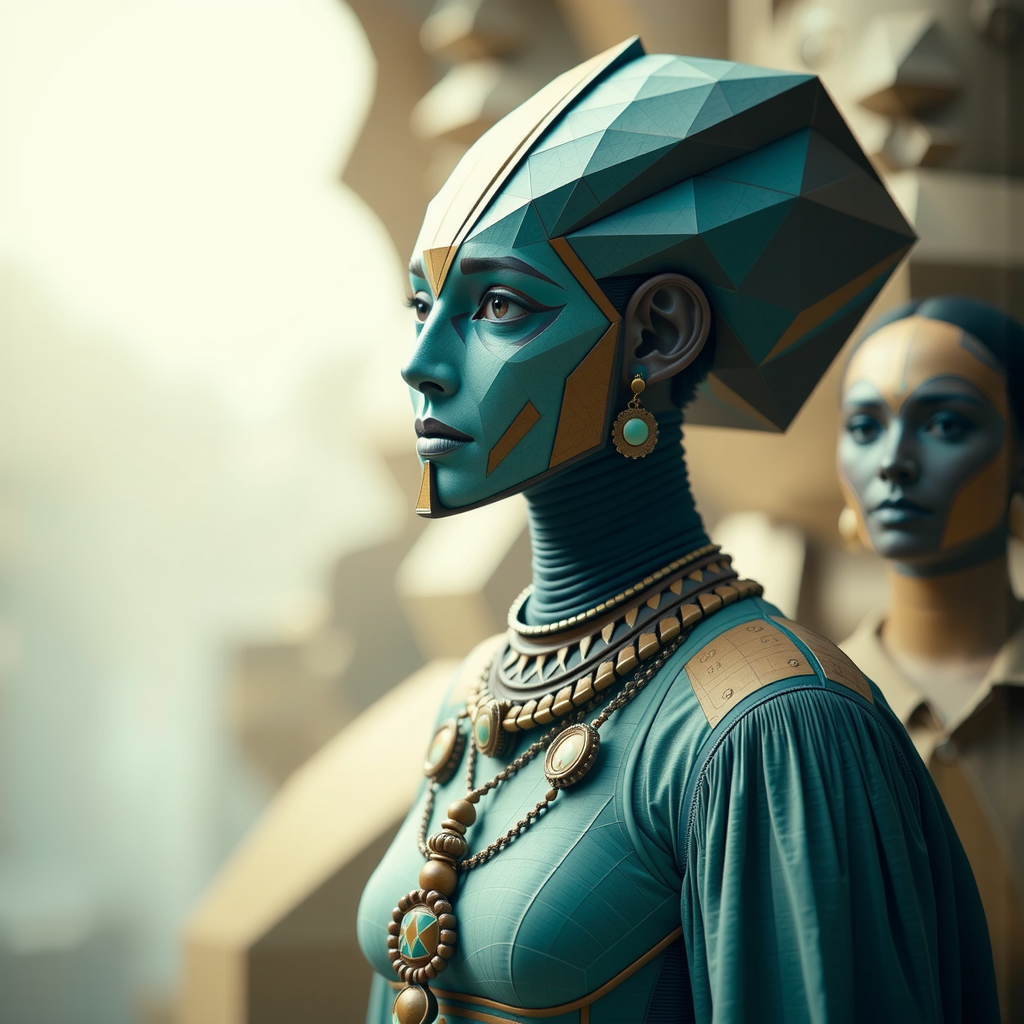Shuttle Jaguar - Hyperborean priestess in headdress.